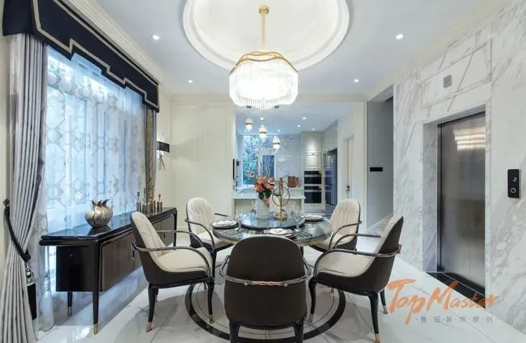 【鲁班装饰】海东俊园400㎡欧式轻奢风格,演绎高级质感。