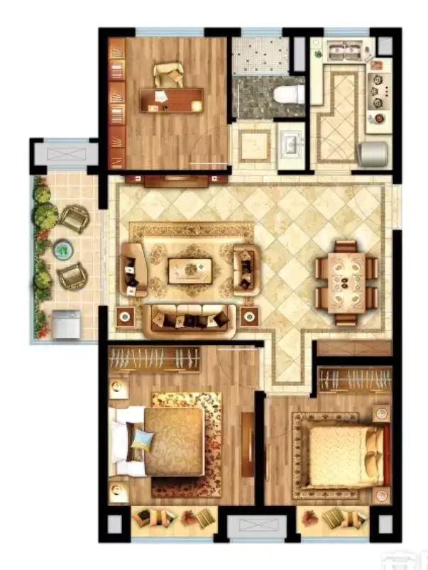 入住之前,忍不住晒晒我的新家,60平大三房,空间一点都不浪费!