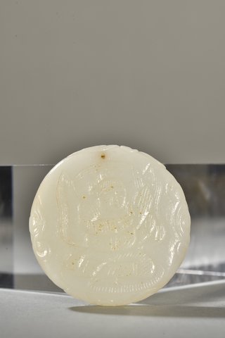 和田玉籽料|晚清 和田玉籽料金童挂件