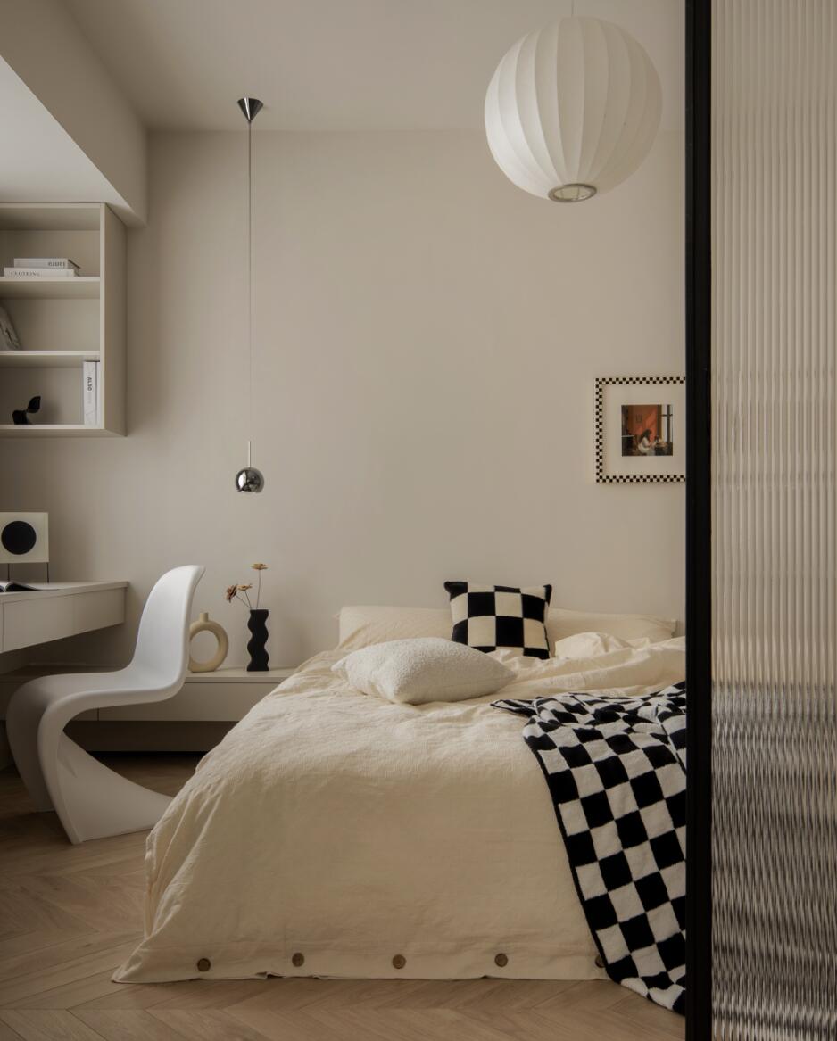 全网爆火的奶油风，我只服她家，45㎡，骨子里都透着一丝温柔