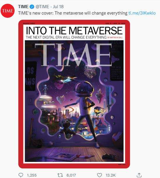 软件|TIME的新封面：元宇宙将改变一切