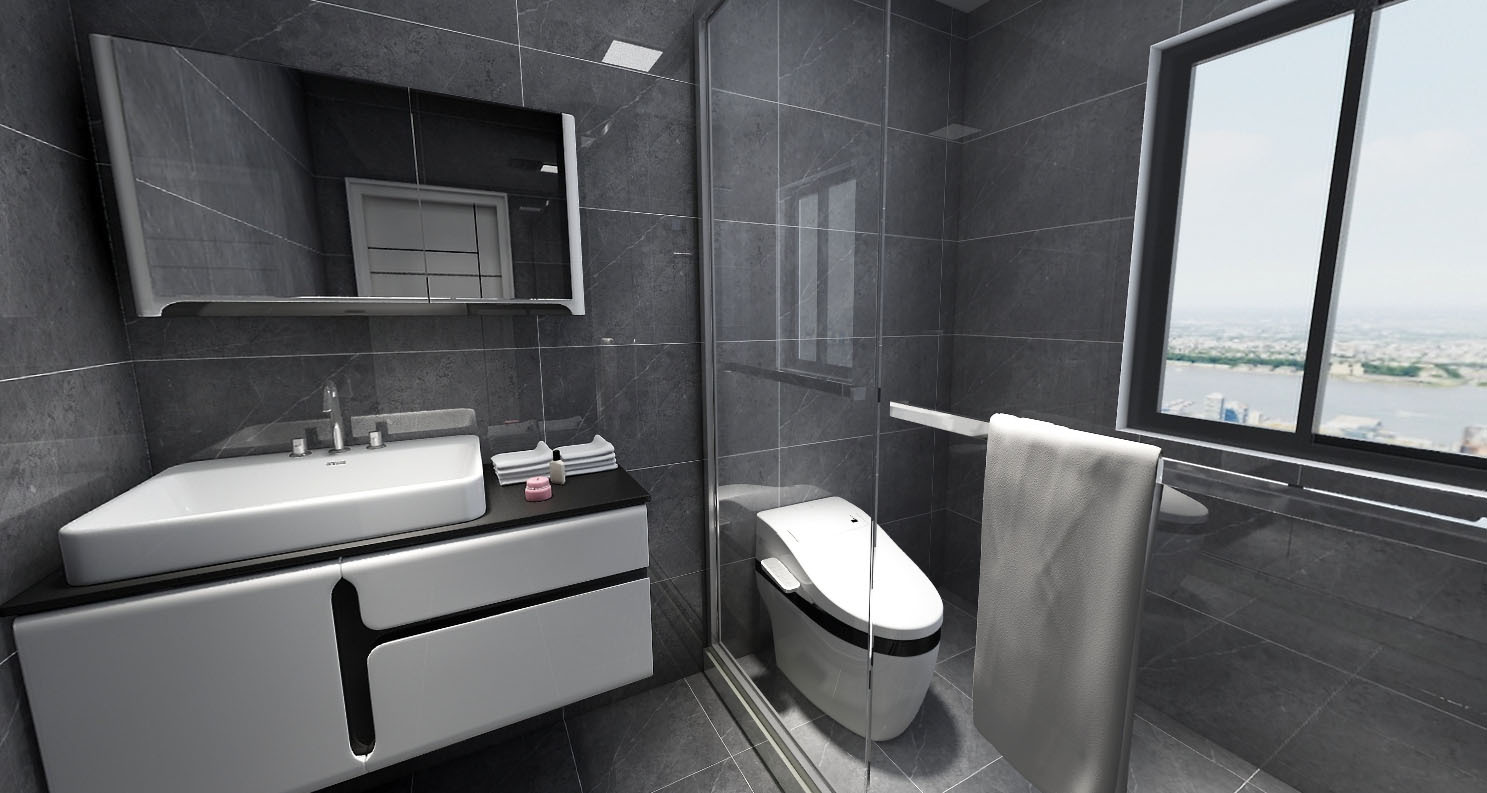 76平米现代二居室,次卧巧妙地利用对比色让空间更鲜明