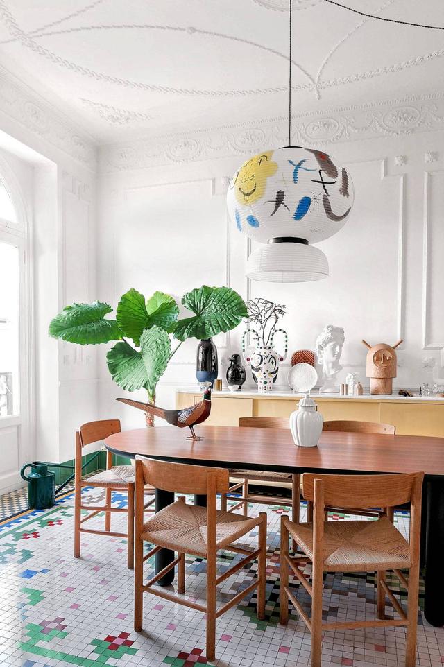 色彩迷人的设计师家,马赛克地砖散落一地美好,艺术品位美的入心