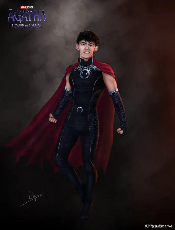 漫威|《阿加莎：混沌女巫团》巫士造型图，旺达儿子长大了