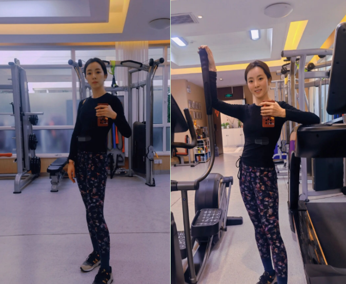 李思思|央视李思思素颜健身!脸蛋泛红满脸胶原蛋白,穿紧身衣秀蛮腰长腿