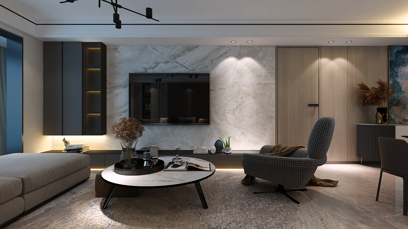 金地樾檀山160m2现代风格,细节成就品质