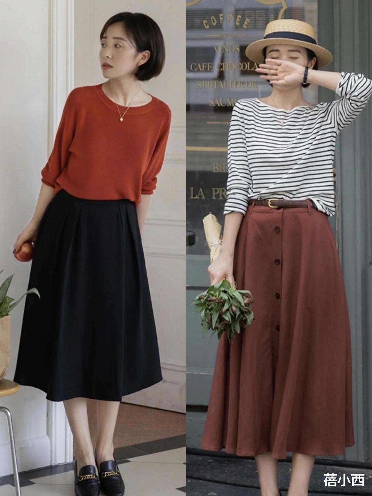 比换季更烦恼的是穿衣搭配，放弃牛仔裤吧，这些半身裙更显气质