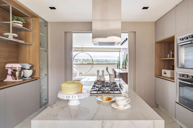 115平现代风三居室,用木材和石材打造简约自然之所