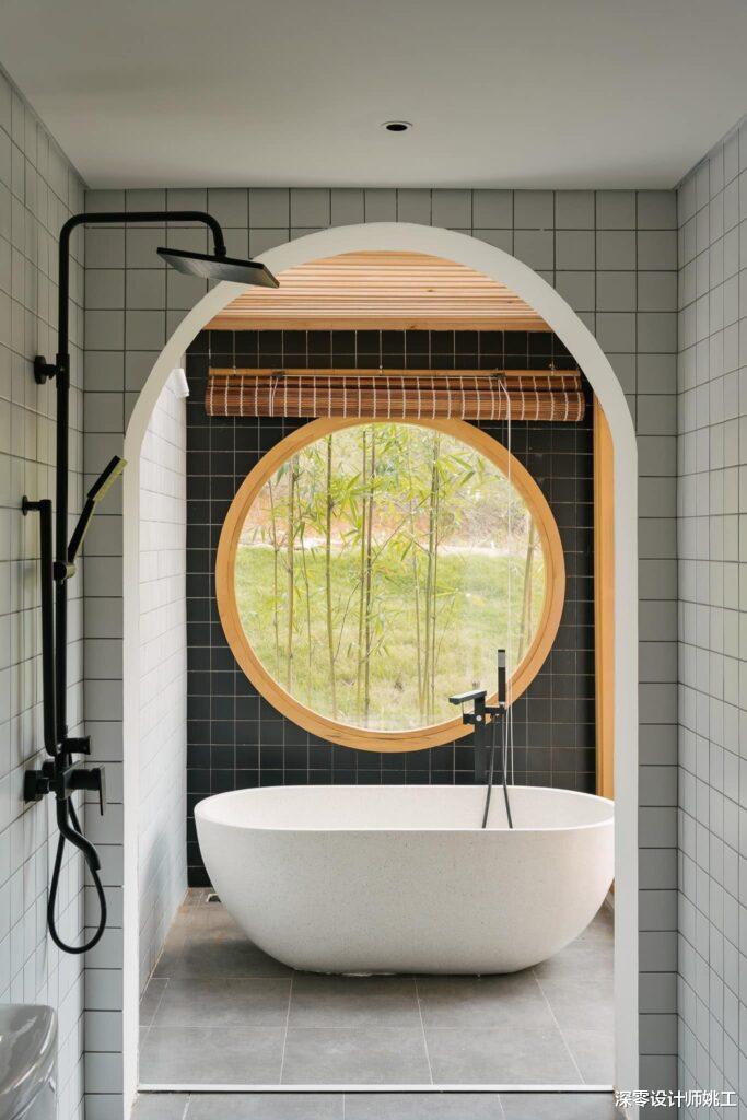 这个养老房绝了啊！小两层依附在山脚下，拱形门窗带来数不尽的温柔