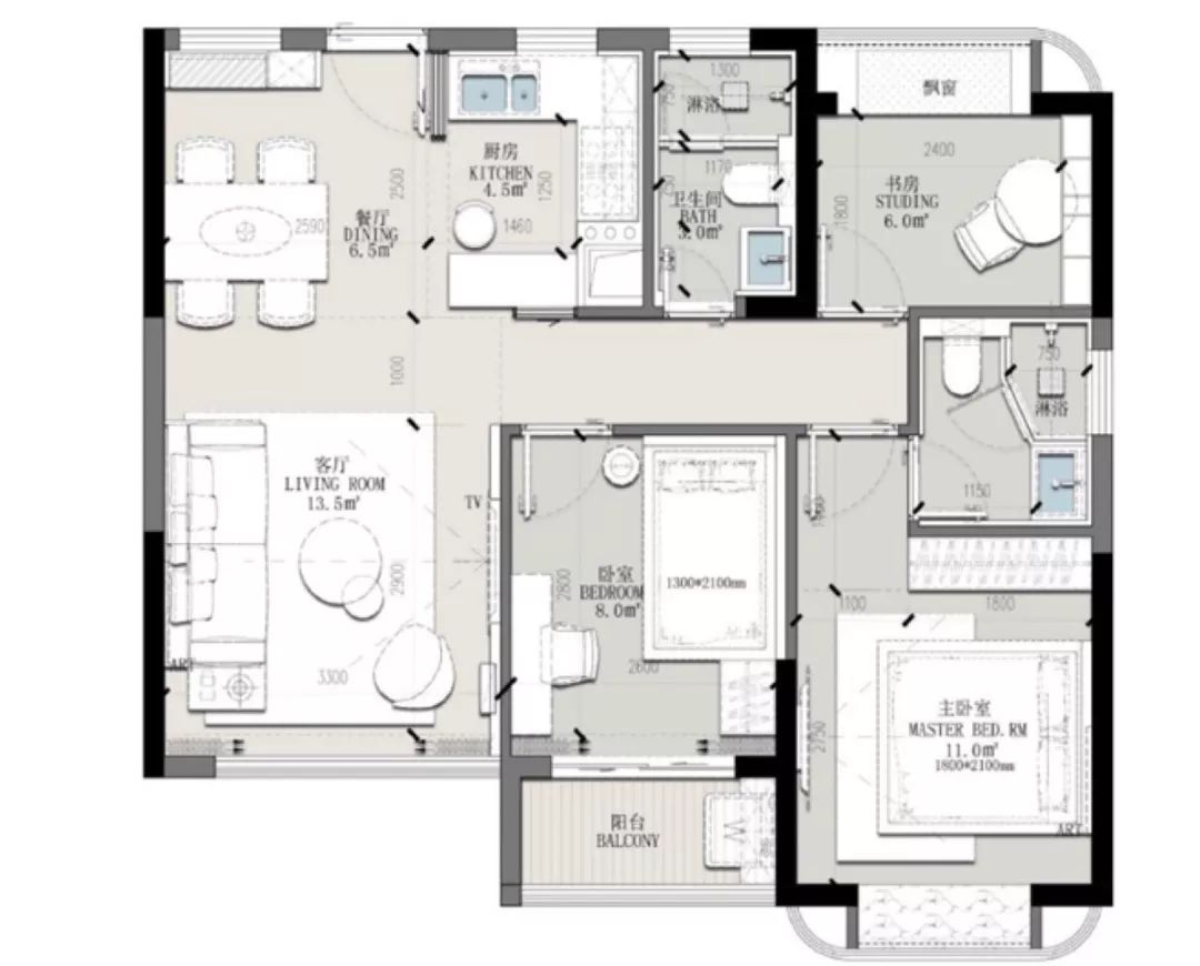 69平小户型装修设计,气质简约典雅,朋友进门都惊呆了!