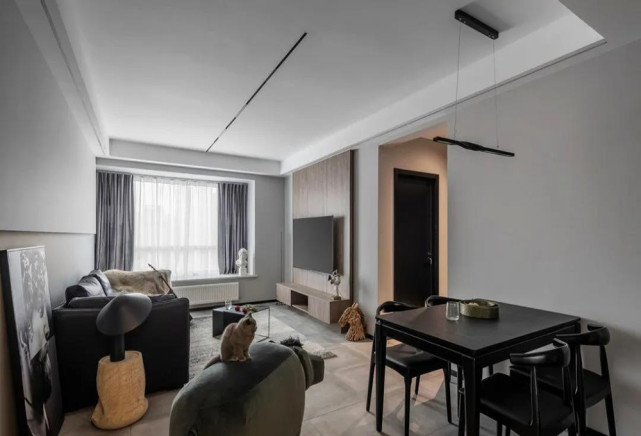 100平现代简约风二居室，将艺术的跃动之美赋于空间之上