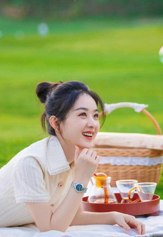 赵丽颖|赵丽颖可爱丸子头