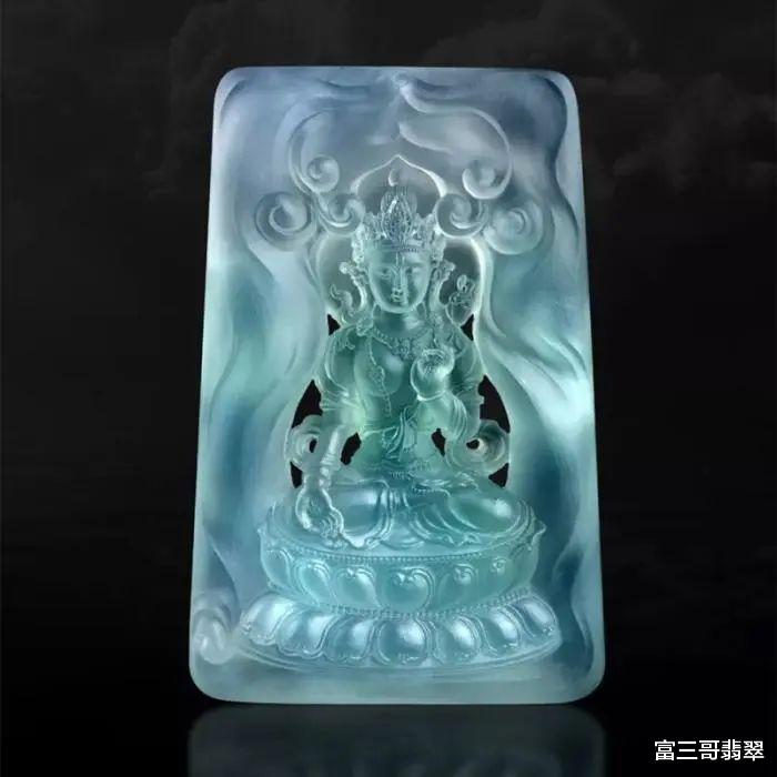 白度母|玉赏 ▏翡翠玉雕艺术创作——《白度母》