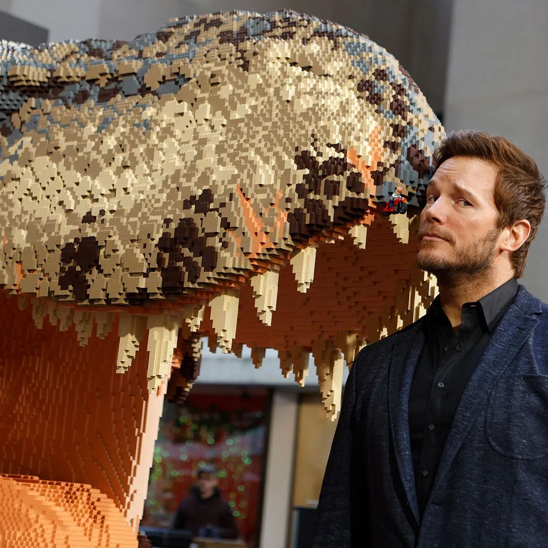 毒枭|真实比例乐高霸王龙现身纽约街头！为《侏罗纪世界3：统治》助阵