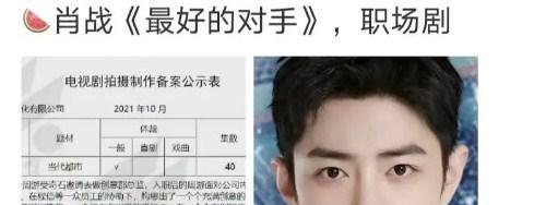 肖战|肖战下一部剧已定?疑将进组《最好的对手》,传女主是甜美系女星