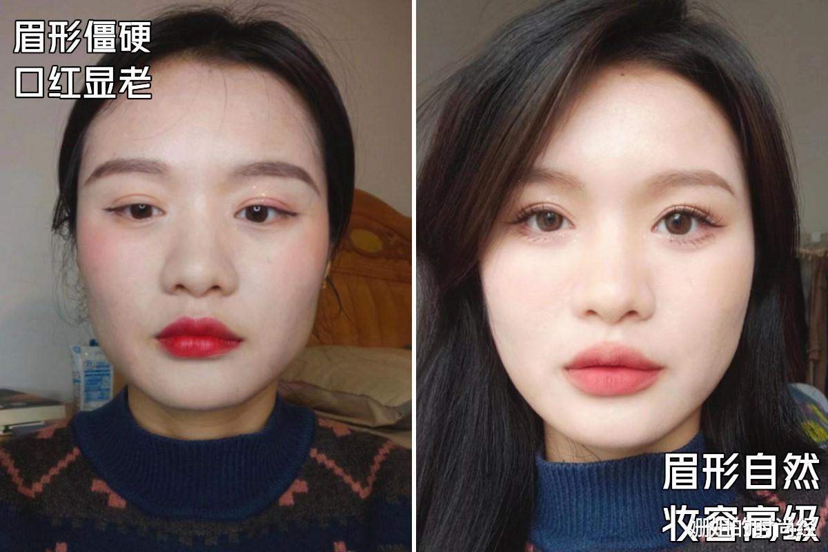 脾胃 “会化妆”与“不会化妆”的女人，看眉毛和口红就知道：差别真大