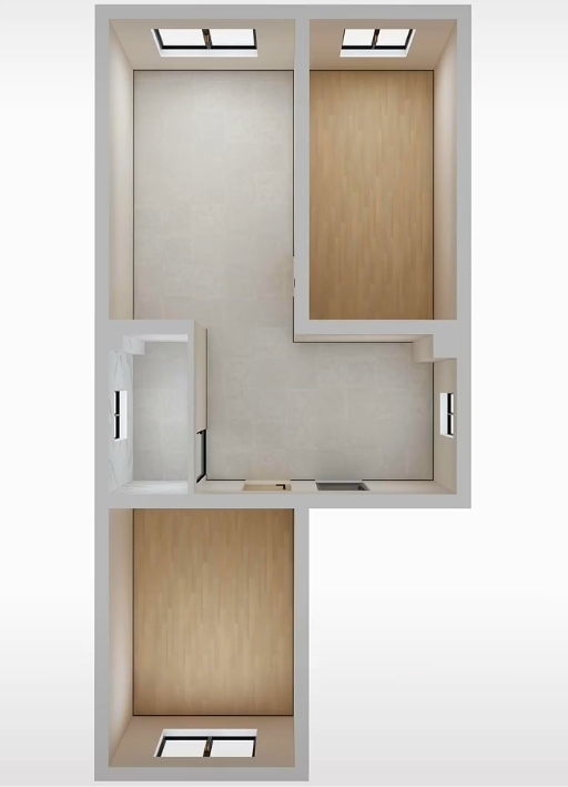 套内58平米两居爆改三居。其实很简单！