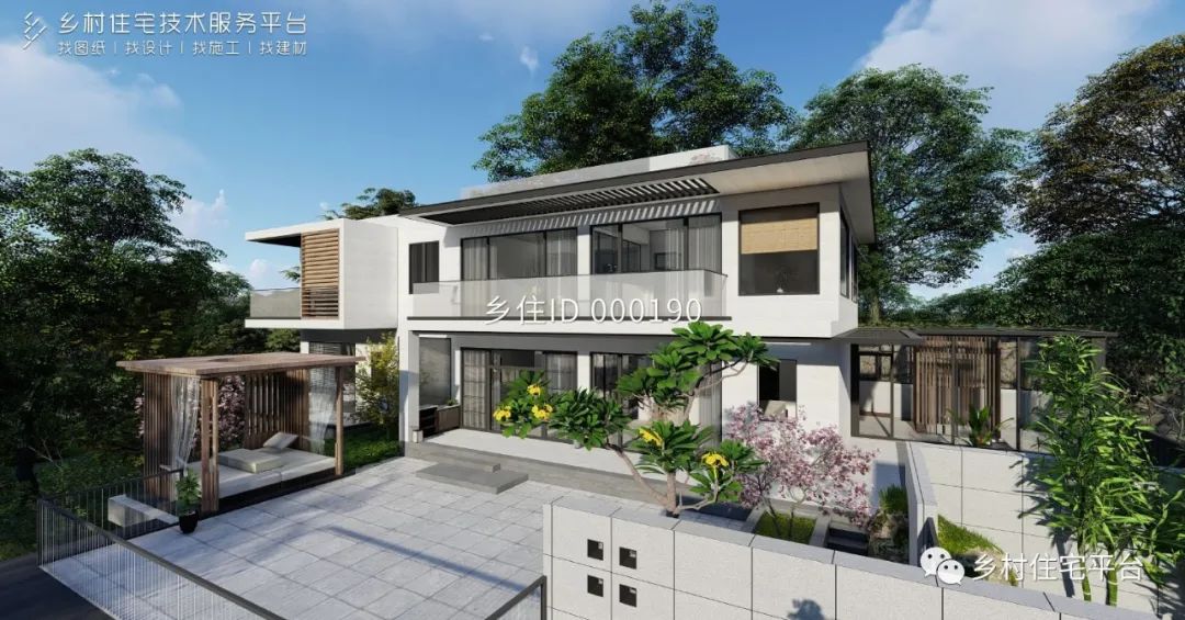 乡住免费图纸土建111万面宽26.3m进深12m安徽安庆二层现代别墅