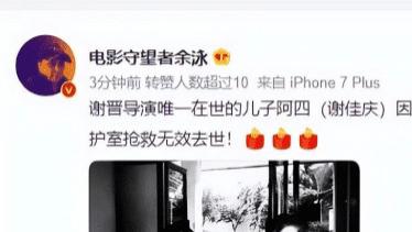 谢晋|著名大导演谢晋，唯一在世的儿子因疫情去世