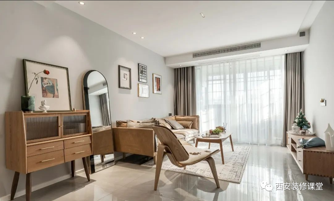 95㎡老房改造婚房,原木简约家