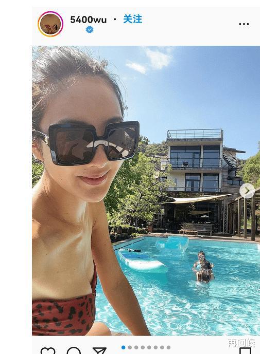 曹格|曹格娇妻穿比基尼下厨！大胆俯拍秀事业线，身上涂满油显性感身材