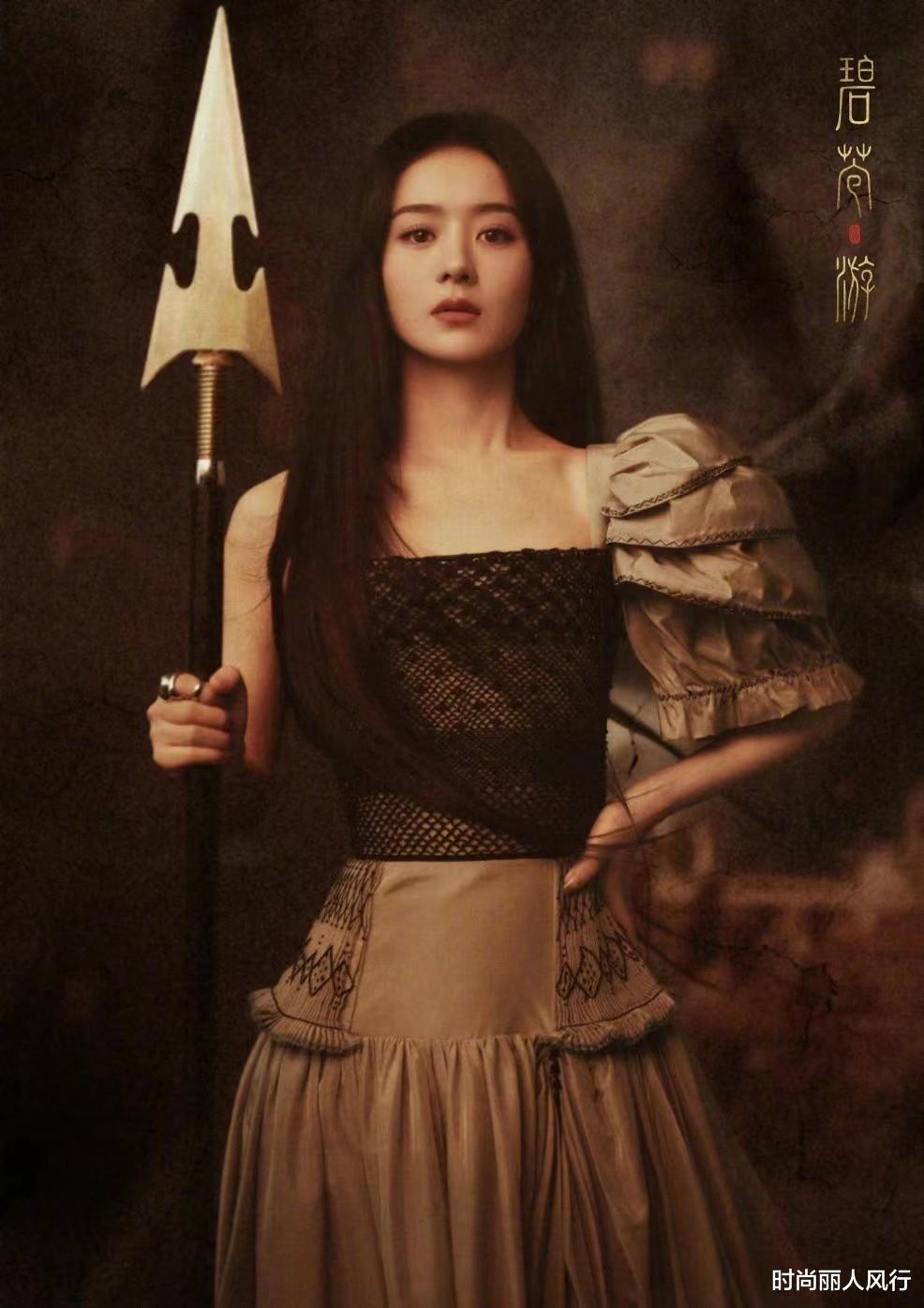 赵丽颖|赵丽颖独享超大排面，太牛！为新剧宣传直接穿高定亮相，造型封神