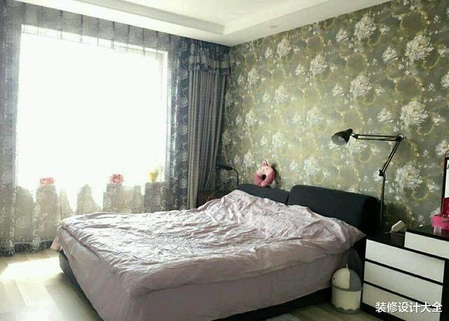 媳妇装110平新房,进门一片绿,看到卧室背景墙差点没晕过去!
