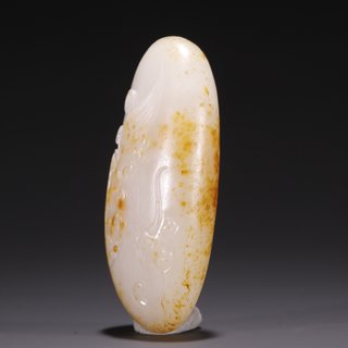 石雕|旧藏·和田玉籽料兽面原石雕