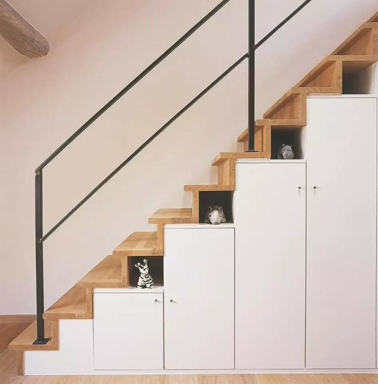 楼梯,现在都这样装了,兼顾多种功能,效果还很赞