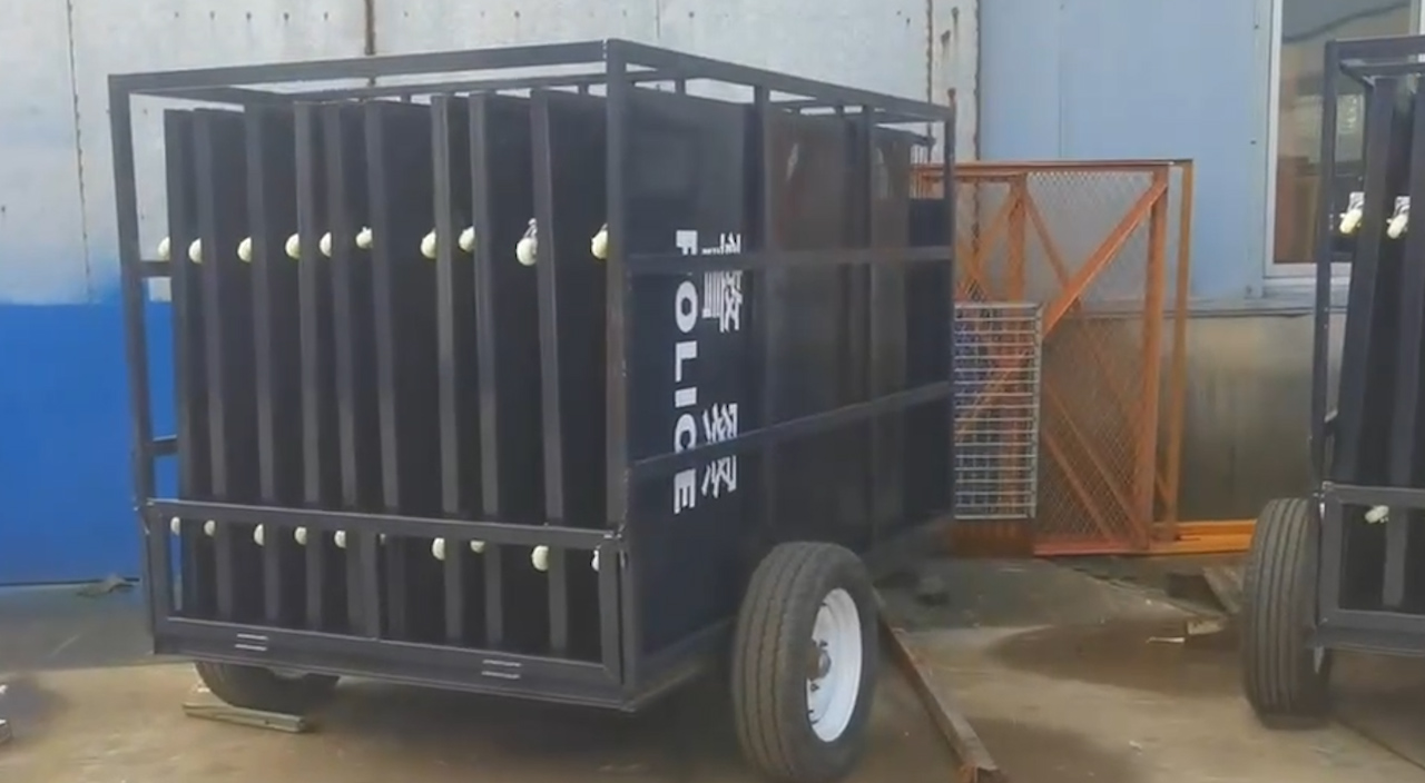 移动自动防爆墙 防恐防爆速建墙隔离路障