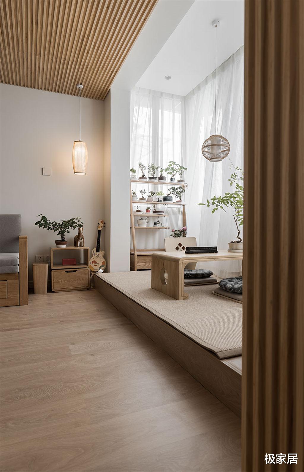 日式风情勾勒92平方米空间,舍弃华丽的元素,只归于自然