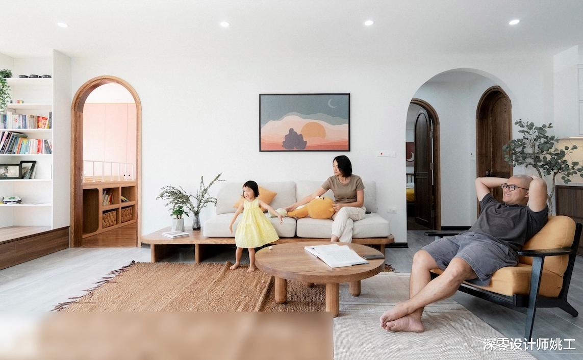 被她家100㎡圈粉了，拱形元素发挥到极致 ，后悔当初没多做几个