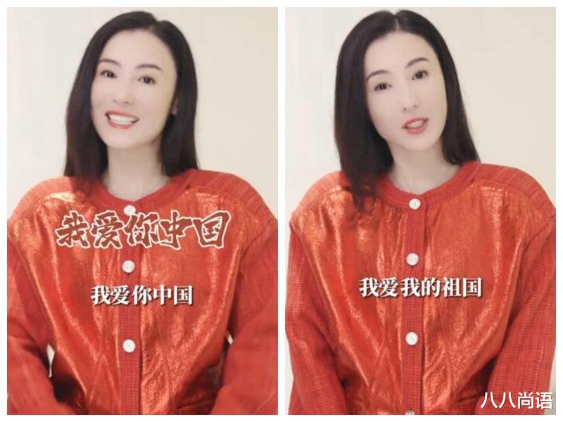 张柏芝|张柏芝迎接国庆，大儿子谢振轩用简体字祝福，小儿子胖乎乎很调皮