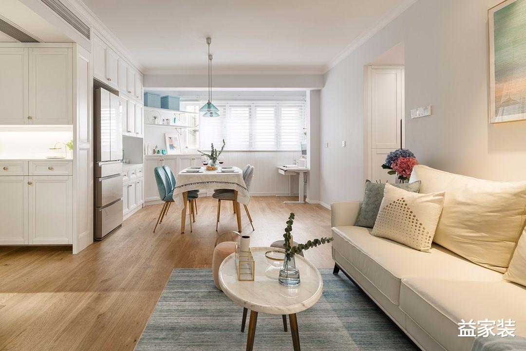 103平的家居空间，选择清爽的北欧风，为双胞胎女儿创建舒适的家