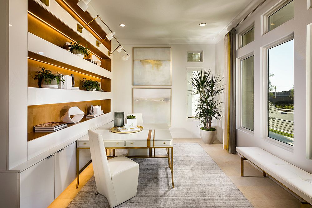 办公室|25个家庭办公室为高效、有组织的工作空间搁置的想法