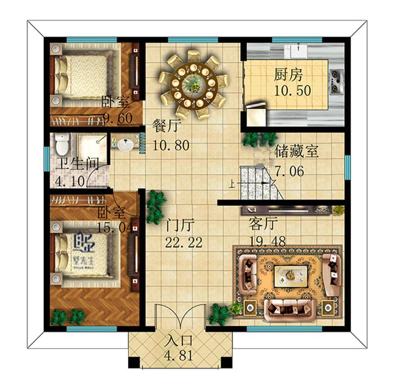 10.9×10.5米二层中式别墅,低调中显高贵,非常接地气
