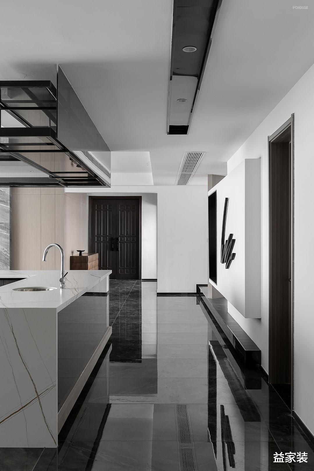 以黑白灰为主调，打造低调奢华的现代美居，彰显品位和审美