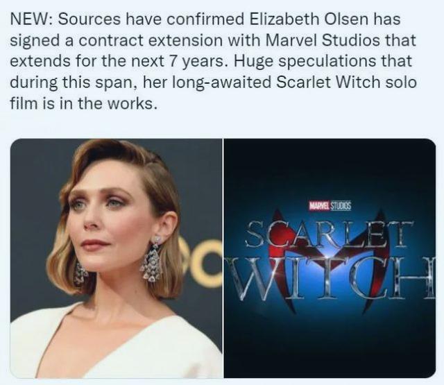 沈月|《绯红女巫》独立电影已经在路上，漫威一姐指日可待