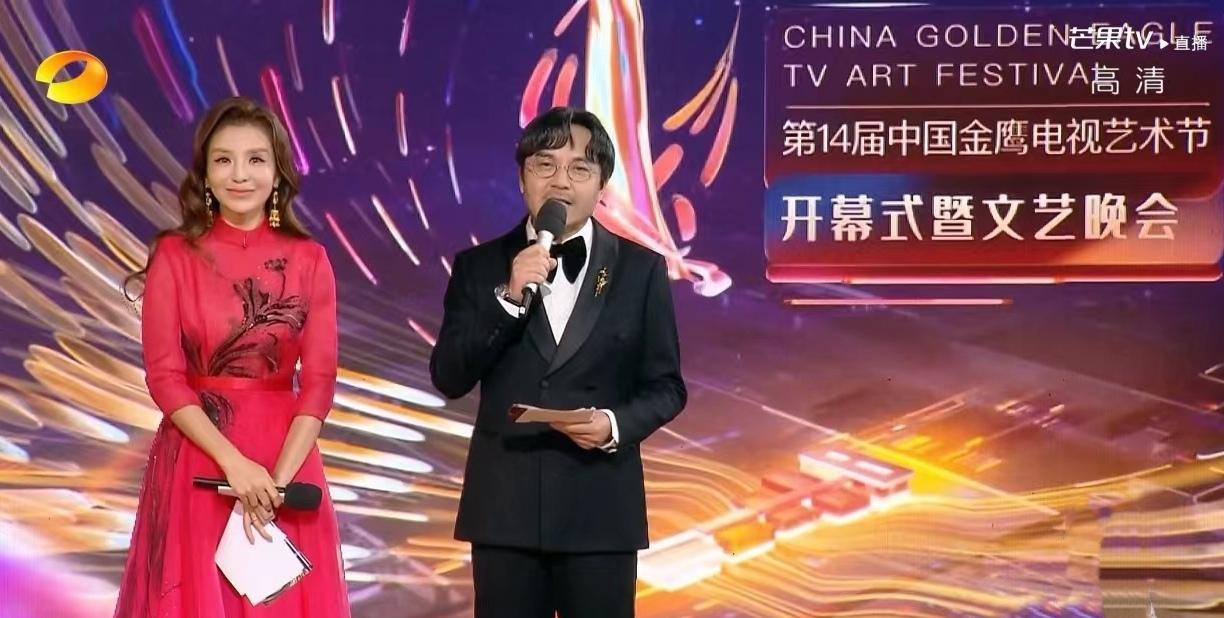 汪涵|金鹰节开幕式收视第一，汪涵发型被吐槽“丑、油腻”，孙怡太美了