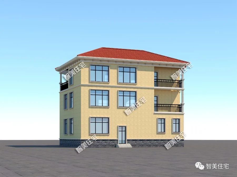 这栋别墅内不仅有大堂屋,还有八个卧室,露台凉亭的设计可真精致