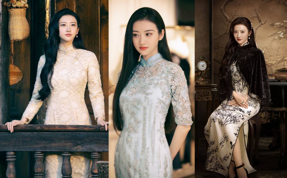 赵丽颖|同样穿“旗袍”，把杨颖和许晴陈数等人放一起看，差别就出来了