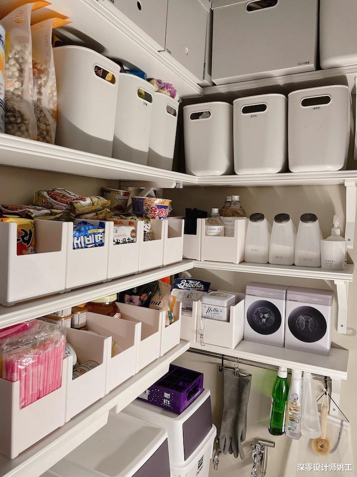 韩国主妇收纳堪称一绝,不到2㎡的储物间,收纳同时还能做洗衣房