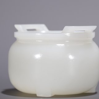 和田玉籽料|旧藏·和田玉籽料素面香炉