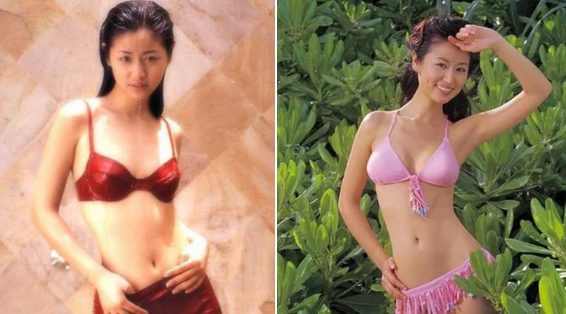 林心如|46岁林心如穿三点式度假！躺下全身无半点肥肉，一双长腿沾满沙子