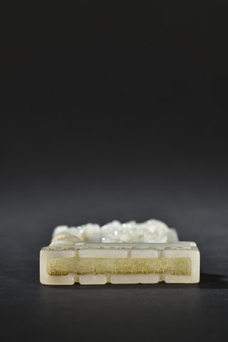 梅花|清 和田玉梅花纹屏风摆件