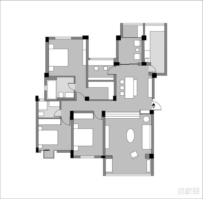装修到一半的家,在硬装基础上添加软装,达到现代和古风的结合