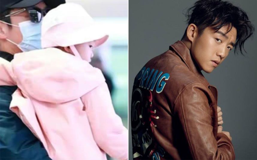 穿衣搭配|郑恺一家三口走机场，苗苗素颜穿卫衣像学生，女儿小眼睛真像爸爸