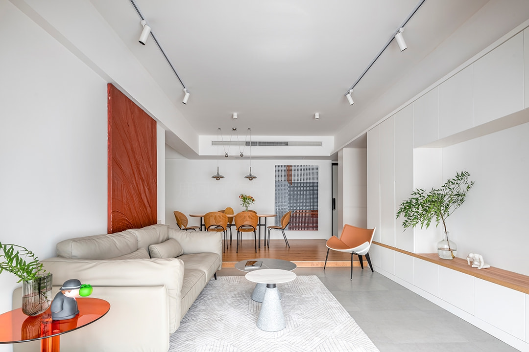 100㎡三室小家装修,下沉式玄关、客厅,看完想拆房