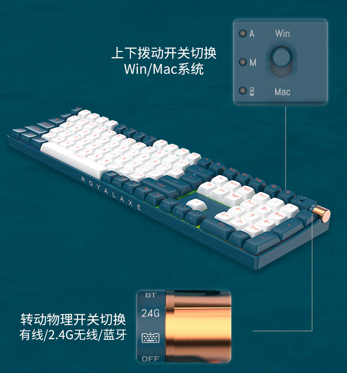 堆料毫无人性？御斧新品R108三模机械键盘，今年是量产键盘神仙打架么！