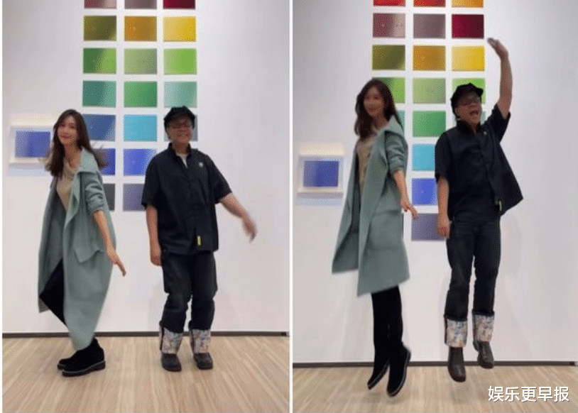 林志玲|林志玲悄现身看展览！「合体蔡康永」俏皮蹦跳网惊呼：也太Q